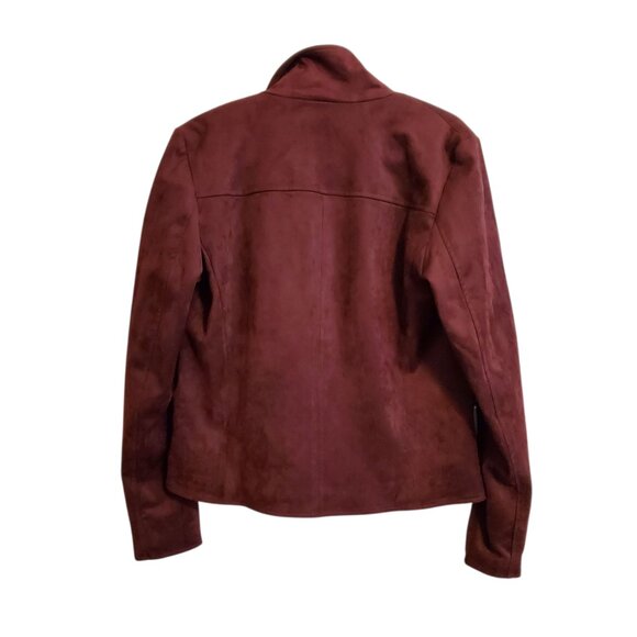 Kut From the Kloth Plum  Faux Suede Moto Eveline Jacket Large - Picture 2 of 12